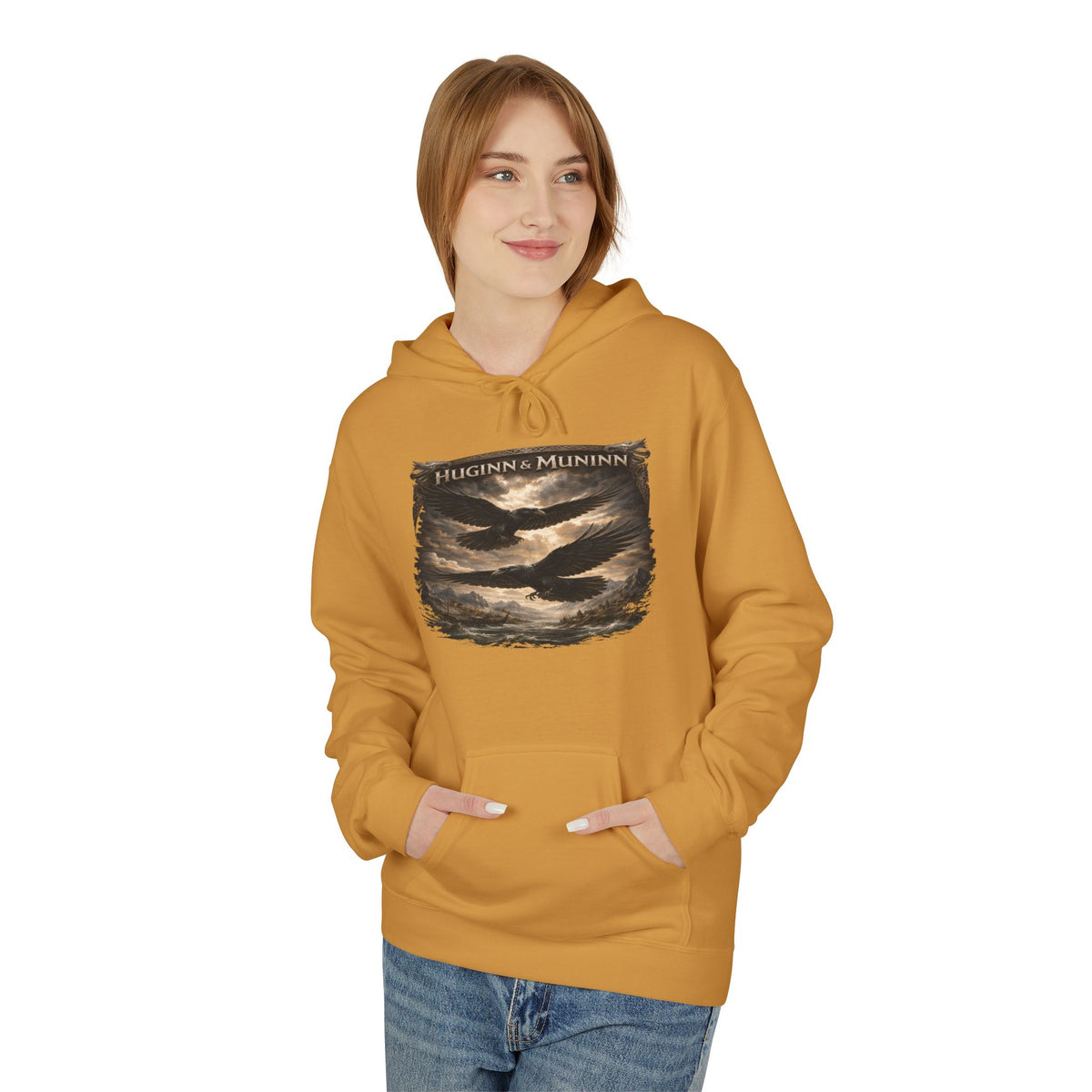 Huginn and Muninn – The Twin Ravens of Odin -cotton Pullover