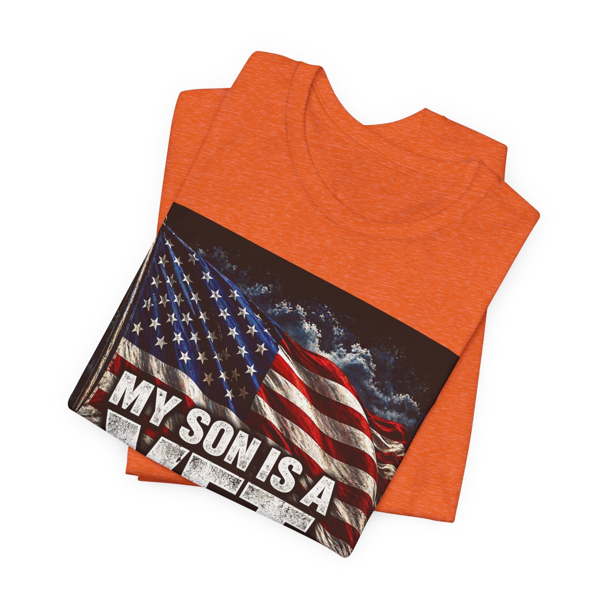 My Son Is A Vet T‑Shirt — Patriotic American Flag Tee for Proud Parents