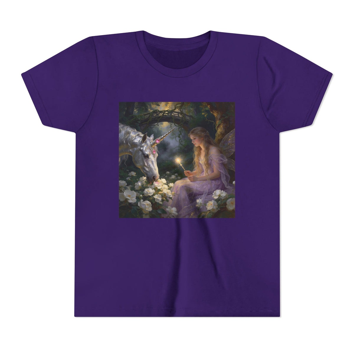 Magical Unicorn & Girl Youth Tee – Fantasy Kids Shirt