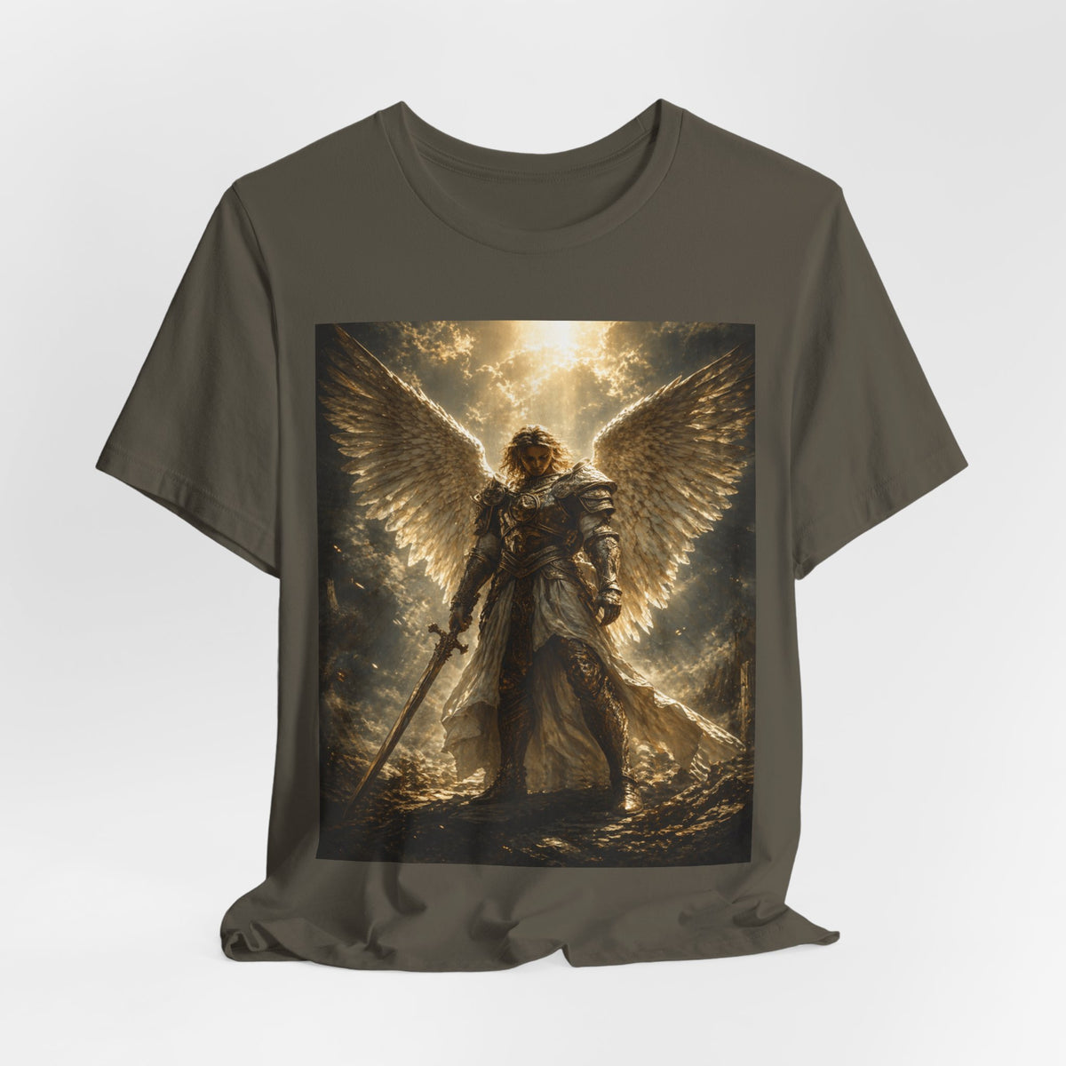 Angel Warrior Graphic Tee — Celestial Armor Archangel T-Shirt