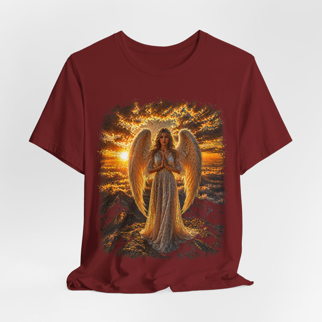 Angel Sunset Tee — Spiritual Guardian Wings T-Shirt