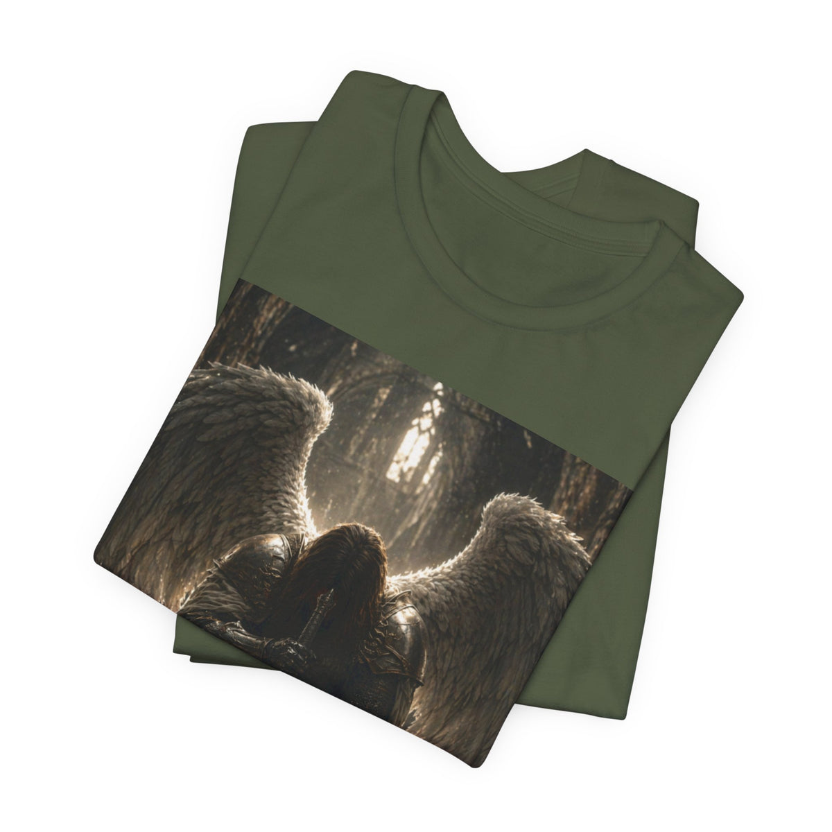 Dark Angel Graphic Tee — Gothic Winged Angel Art T-Shirt