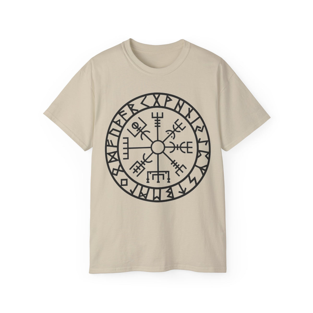 Viking Vegvisir Rune Cotton T‑Shirt