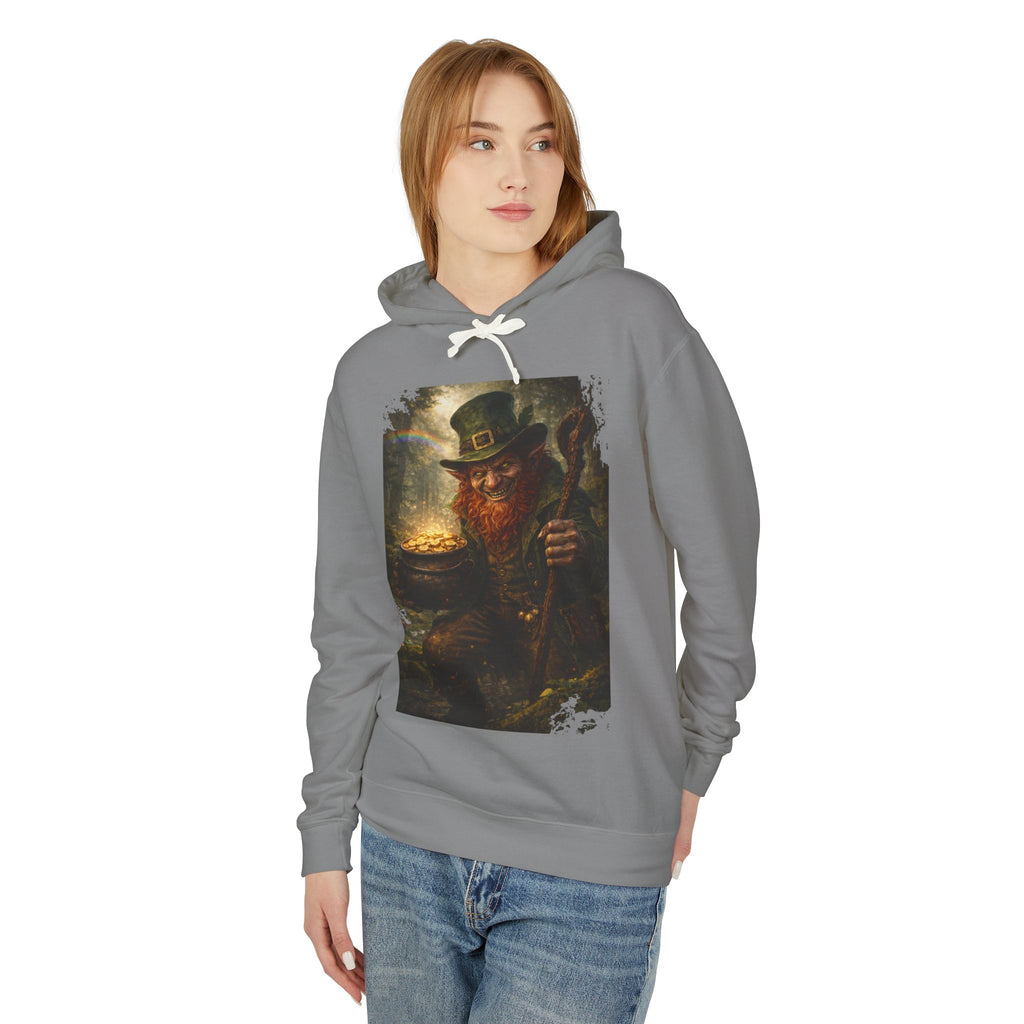 St. Patrick’s Day Leprechaun Hoodie — Vintage Pot of Gold Illustration