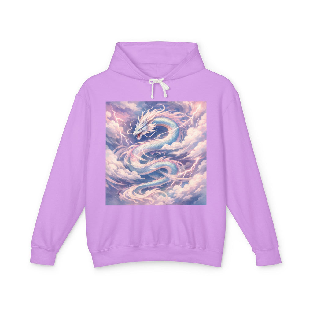 Pastel Cloud Dragon Hoodie — Ethereal Fantasy Hoodie for Fans of Mythical Art