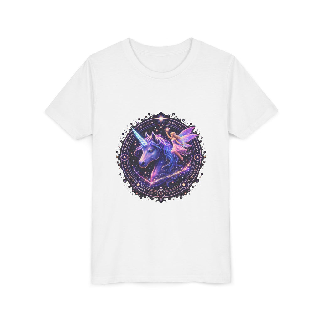 Youth Unicorn Tee — Magical Purple Galaxy Unicorn Graphic Shirt