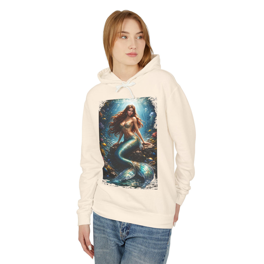 Mermaid Art Hooded Sweatshirt — Mystical Ocean Fantasy Hoodie