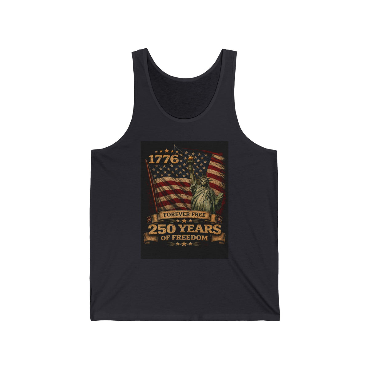 Patriotic 1776 Statue of Liberty Tank - "Forever Free" 250 Years of Freedom