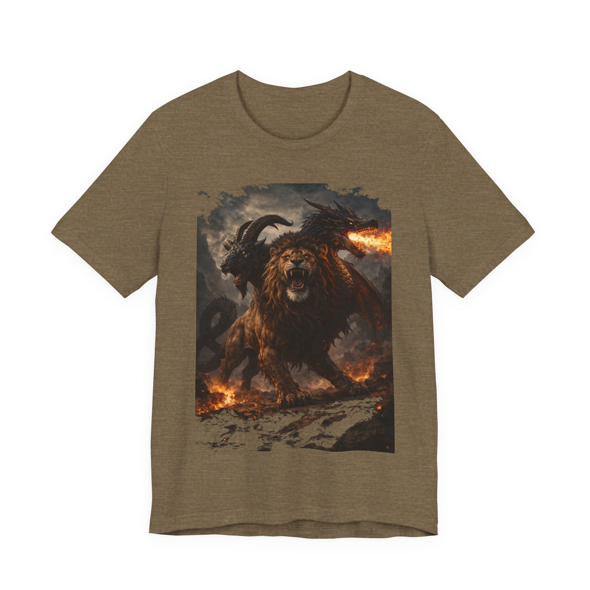 Chimera is one of the most fascinating creatures-Hellfire Beast Graphic T-Shirt