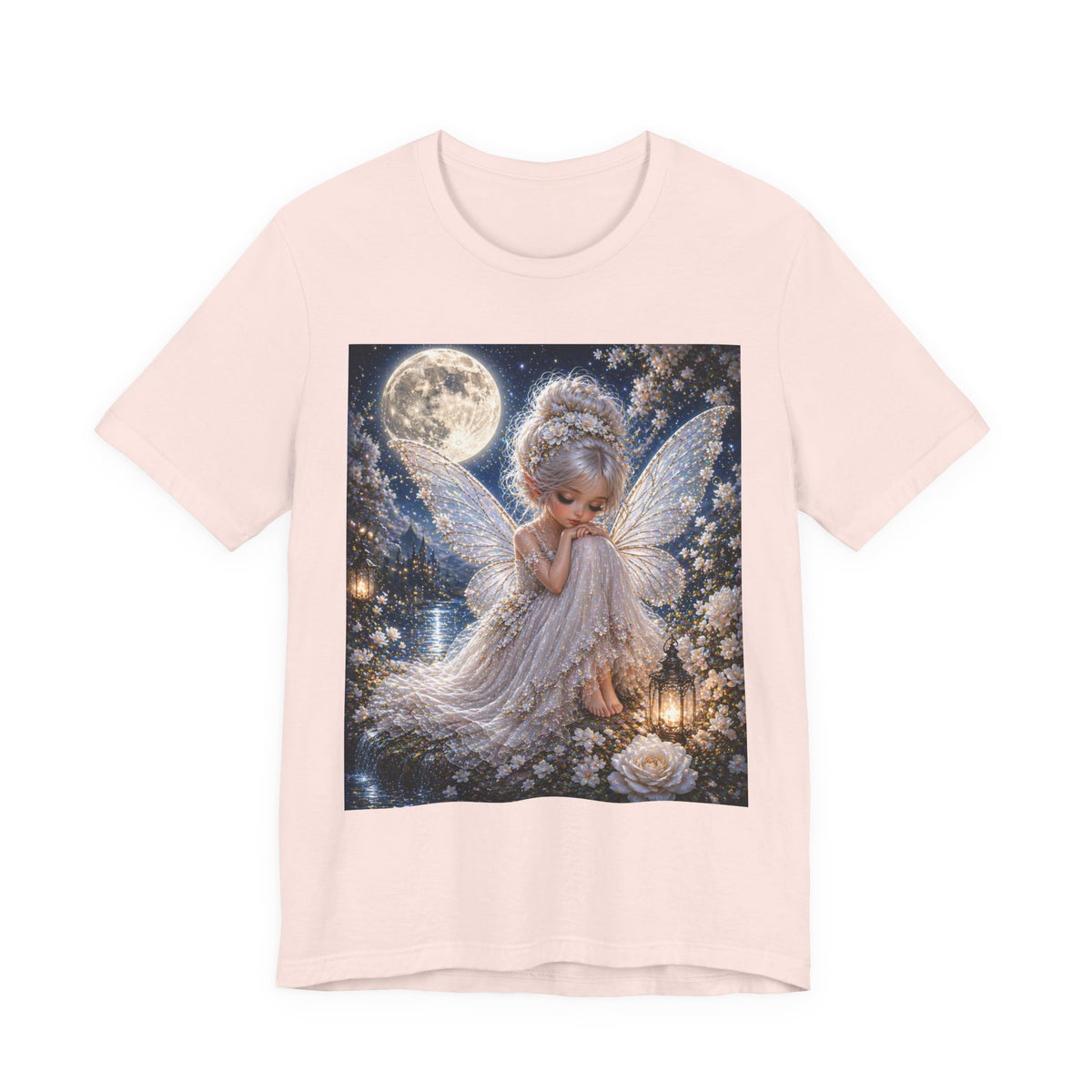 Moonlit Fairy T‑Shirt — Cute Angelic Fairy Graphic Tee