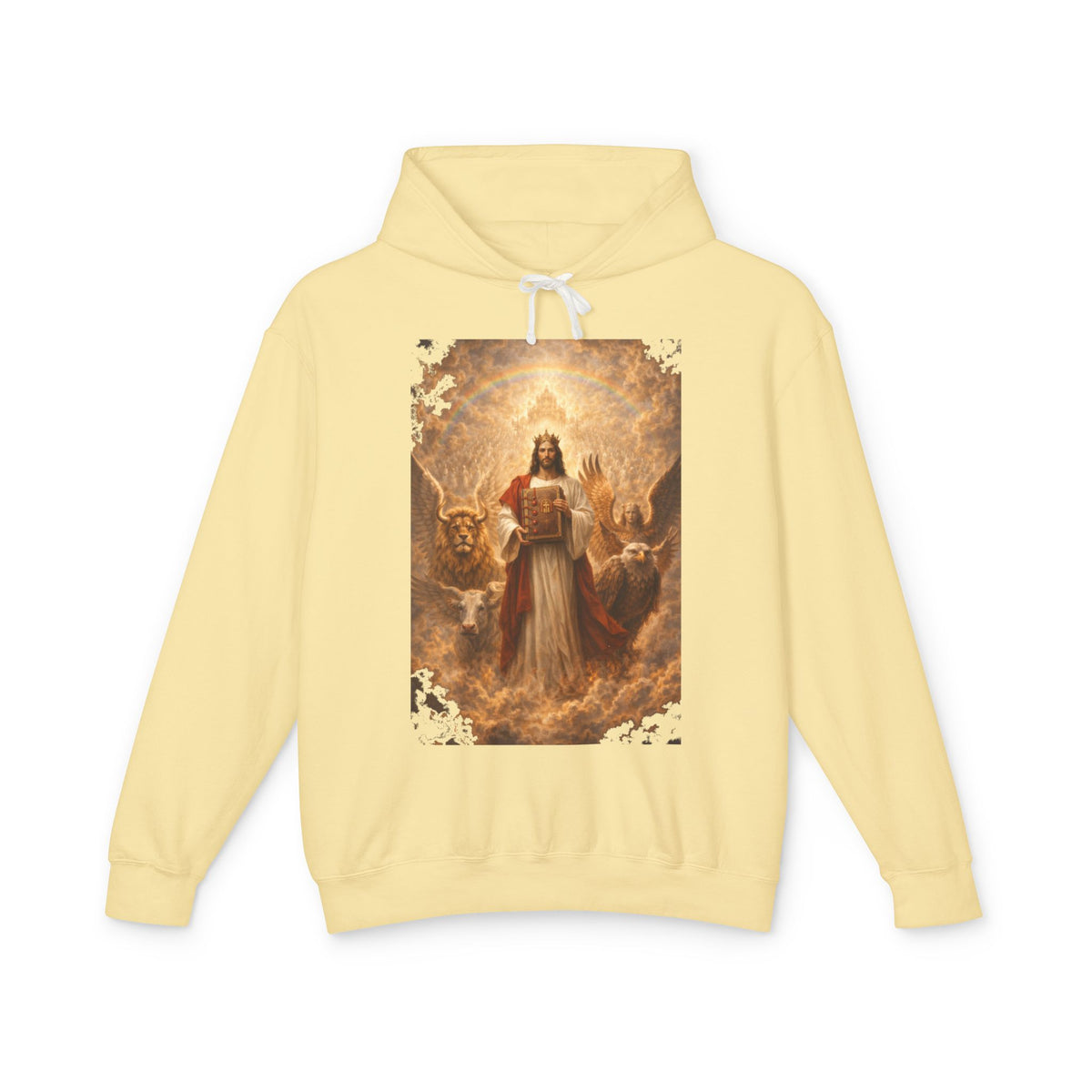 Revelation 5-10 Jesus Christ Illustration Hoodie — Religious Faith Graphic Hoodie