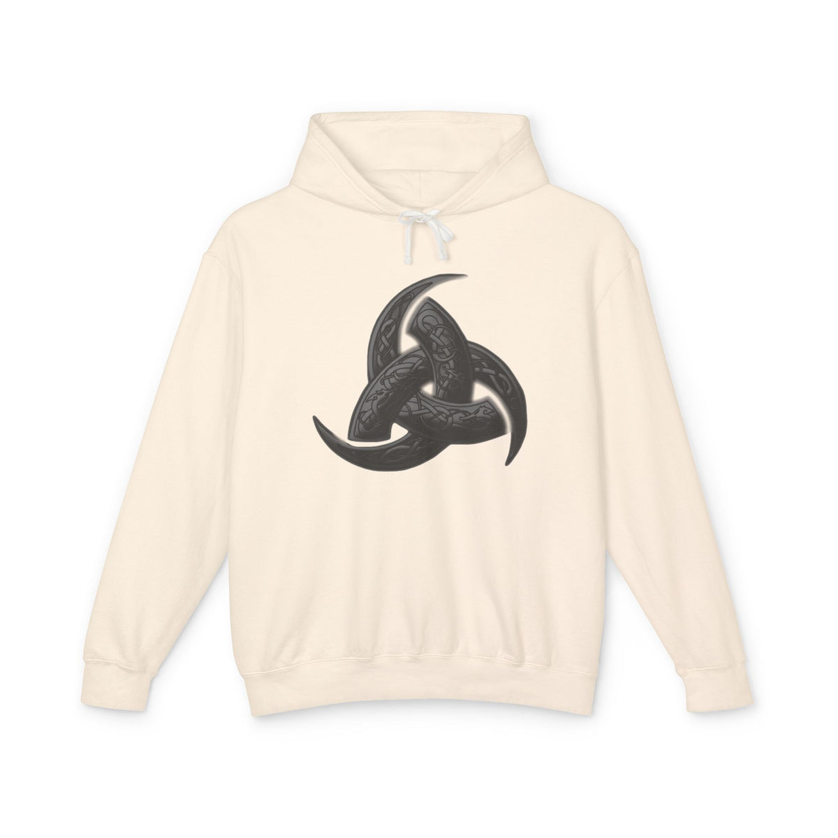 The Triple Horn of Odin is Viking Triskelion Hoodie — Norse Knot Symbol Lightweight Hooded Sweatshirt