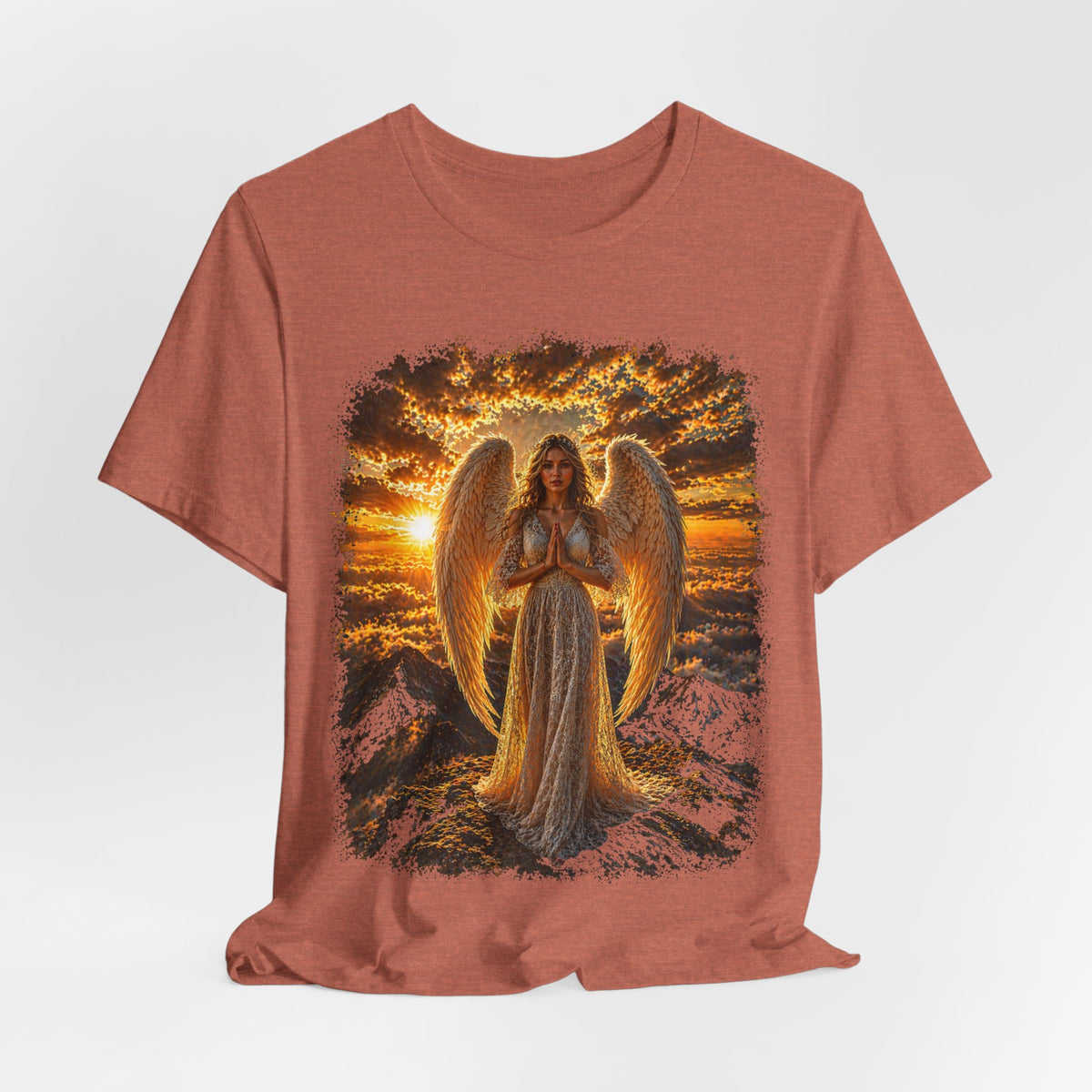 Angel Sunset Tee — Spiritual Guardian Wings T-Shirt