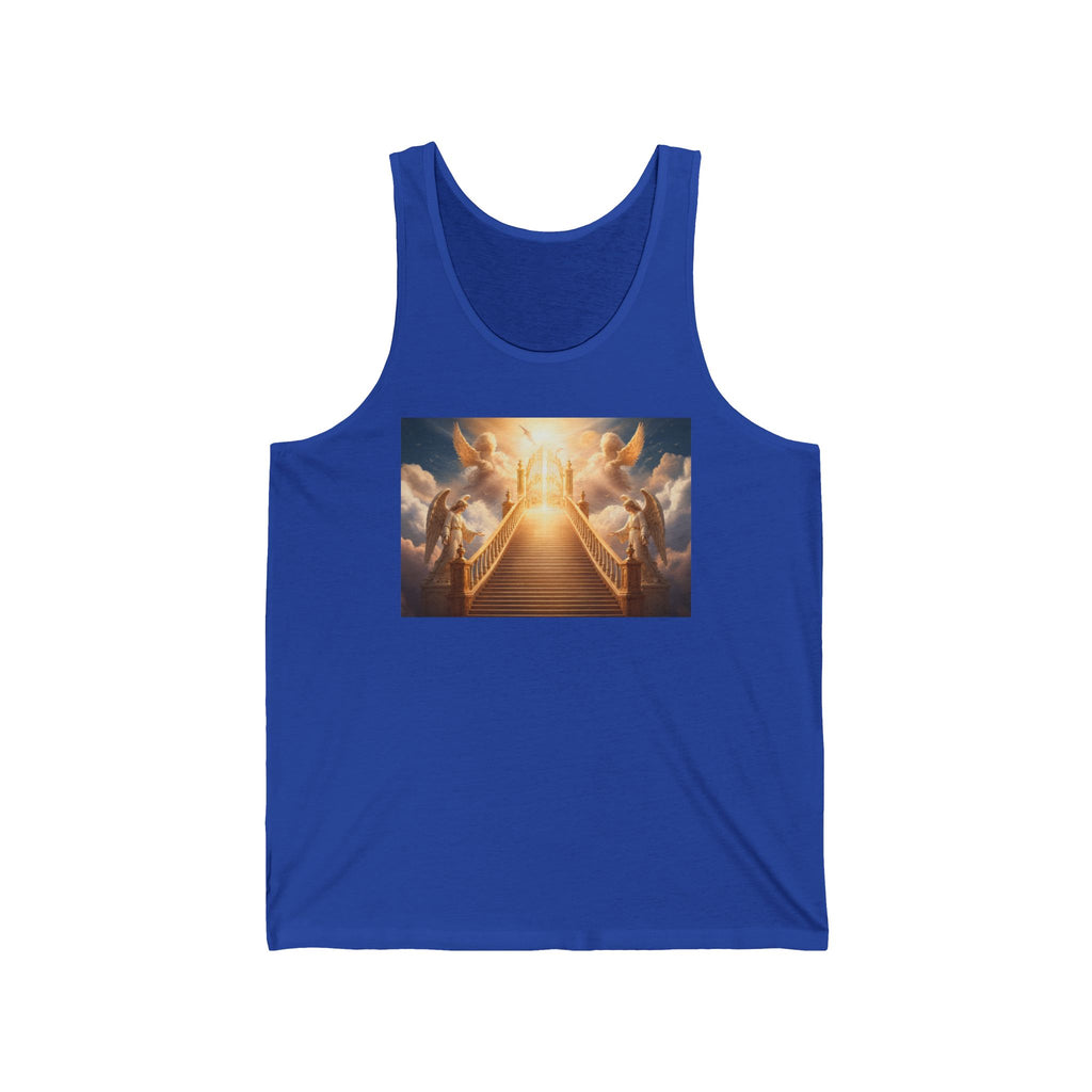 Heavenly Stairway Tank Top – Inspiring Angelic Morning Graphic