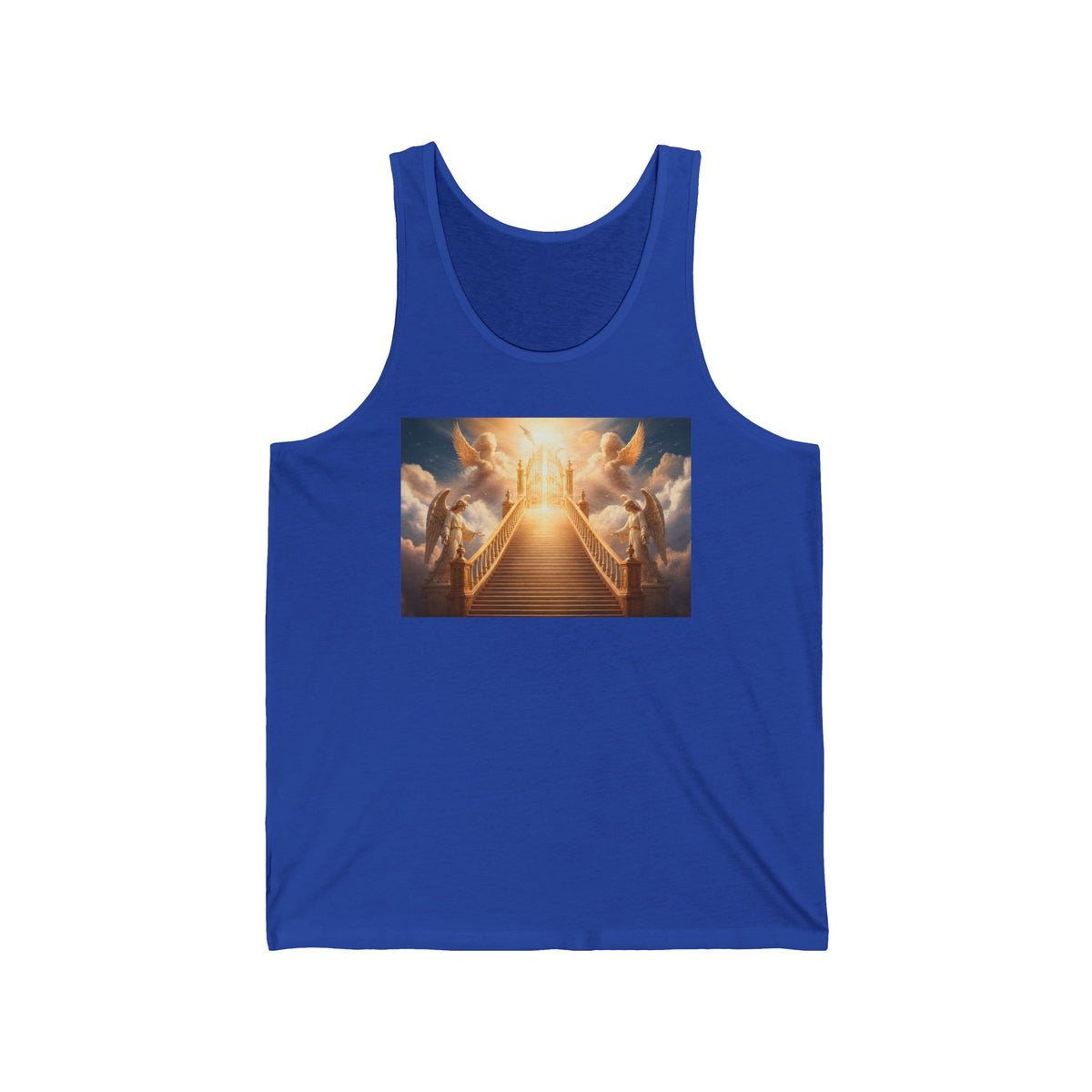 Heavenly Stairway Tank Top – Inspiring Angelic Morning Graphic