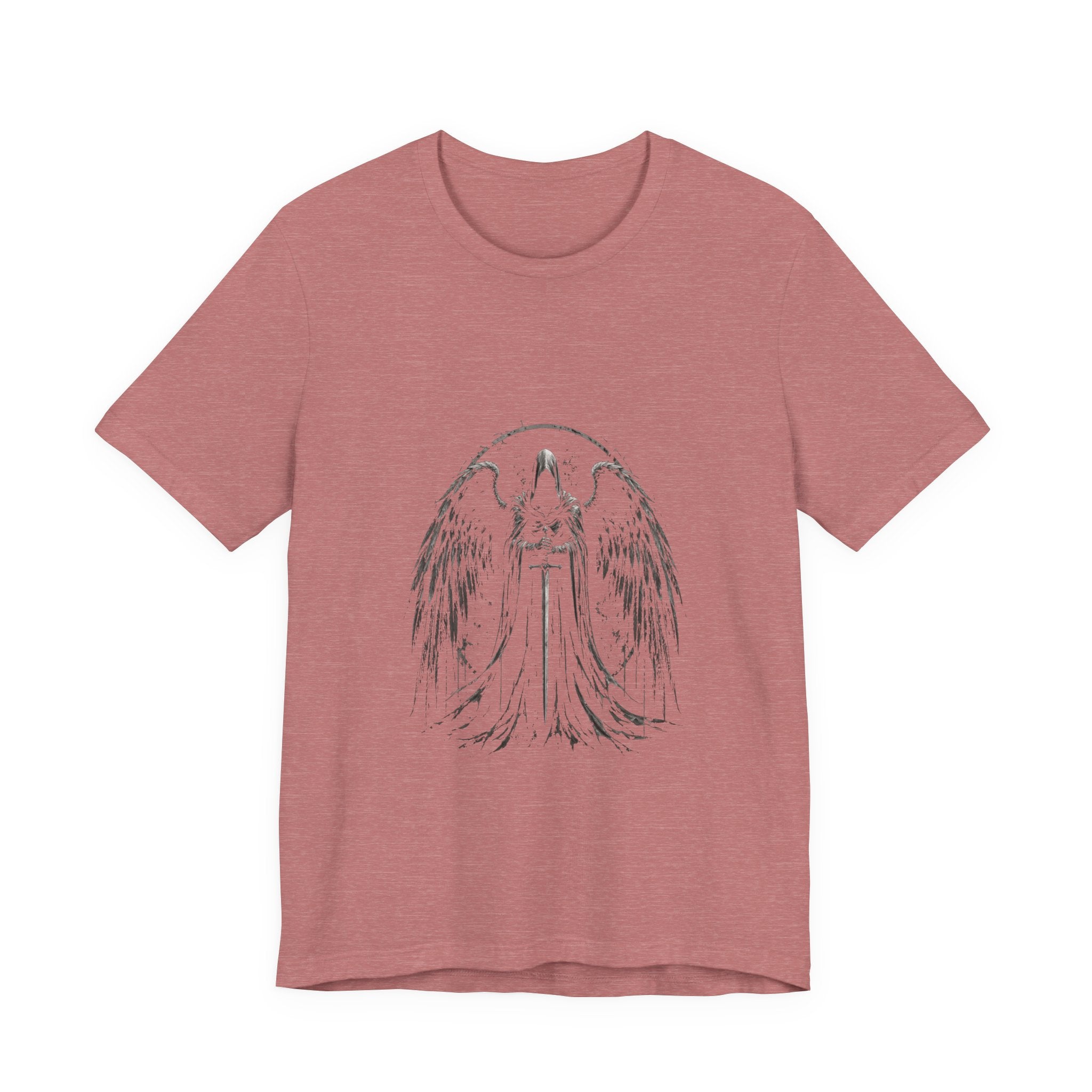 Guaediand Angel Wings Tee — Gothic Guardian Angel Short Sleeve Shirt
