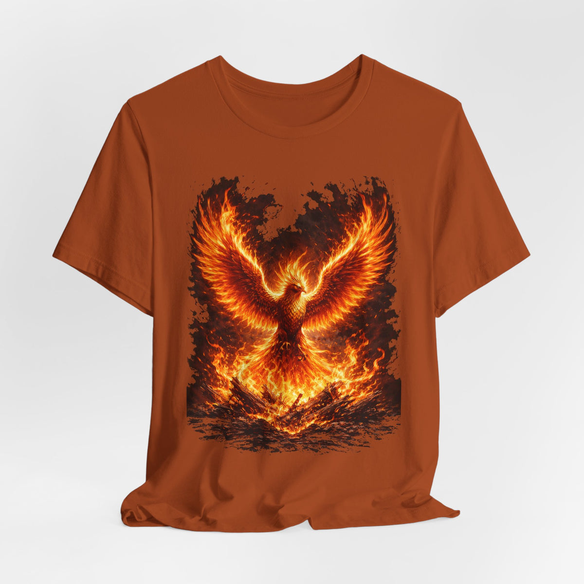 Phoenix Fire Graphic Tee — Rising Flame Mythical Bird T-Shirt