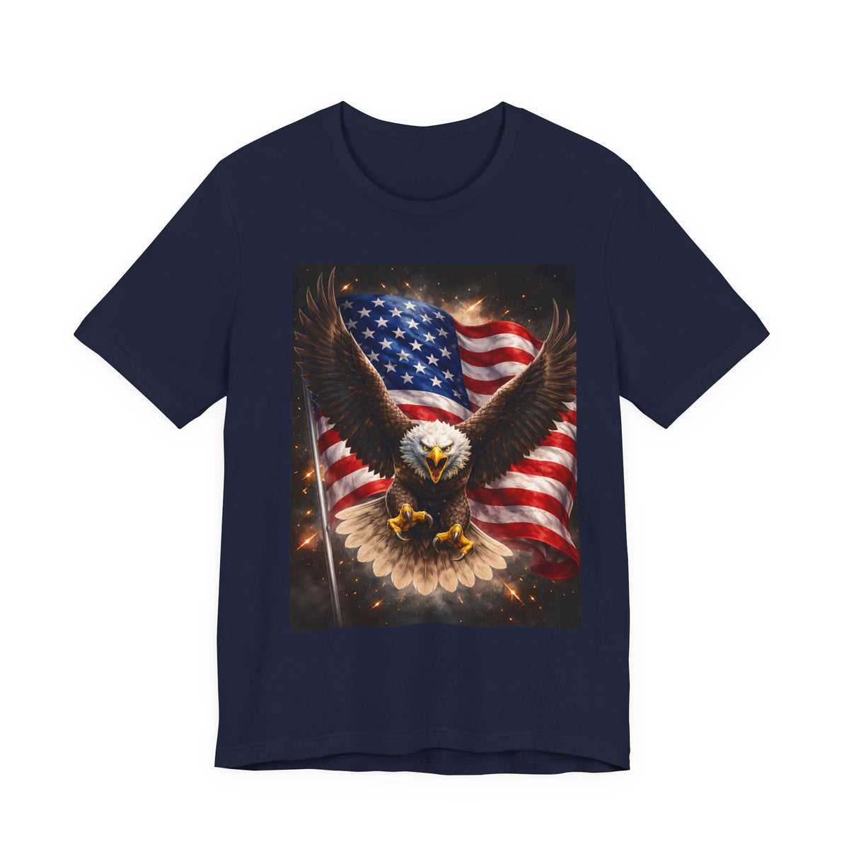 Patriotic Eagle T-Shirt — American Flag Bald Eagle Graphic Tee