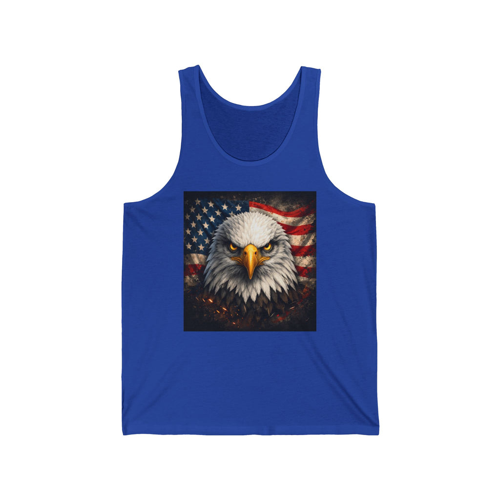 American Eagle Tank Top — Patriotic Bald Eagle with USA Flag