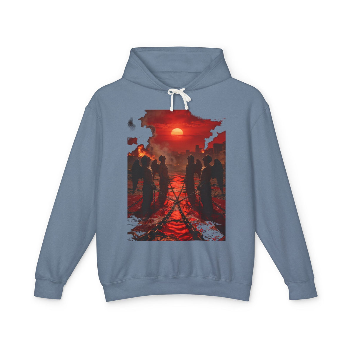 RevelRevelation 9 reveals four fallen angels bound in the Euphrates Riveration 9 reveals four fallen angels bound in the Euphrates RiverHoodie