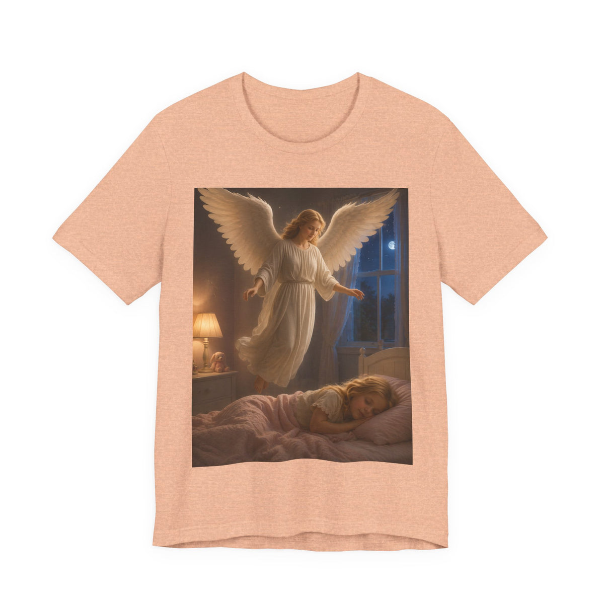 Guardian Angel T‑Shirt — Peaceful Night Prayer Tee for Kids & Parents