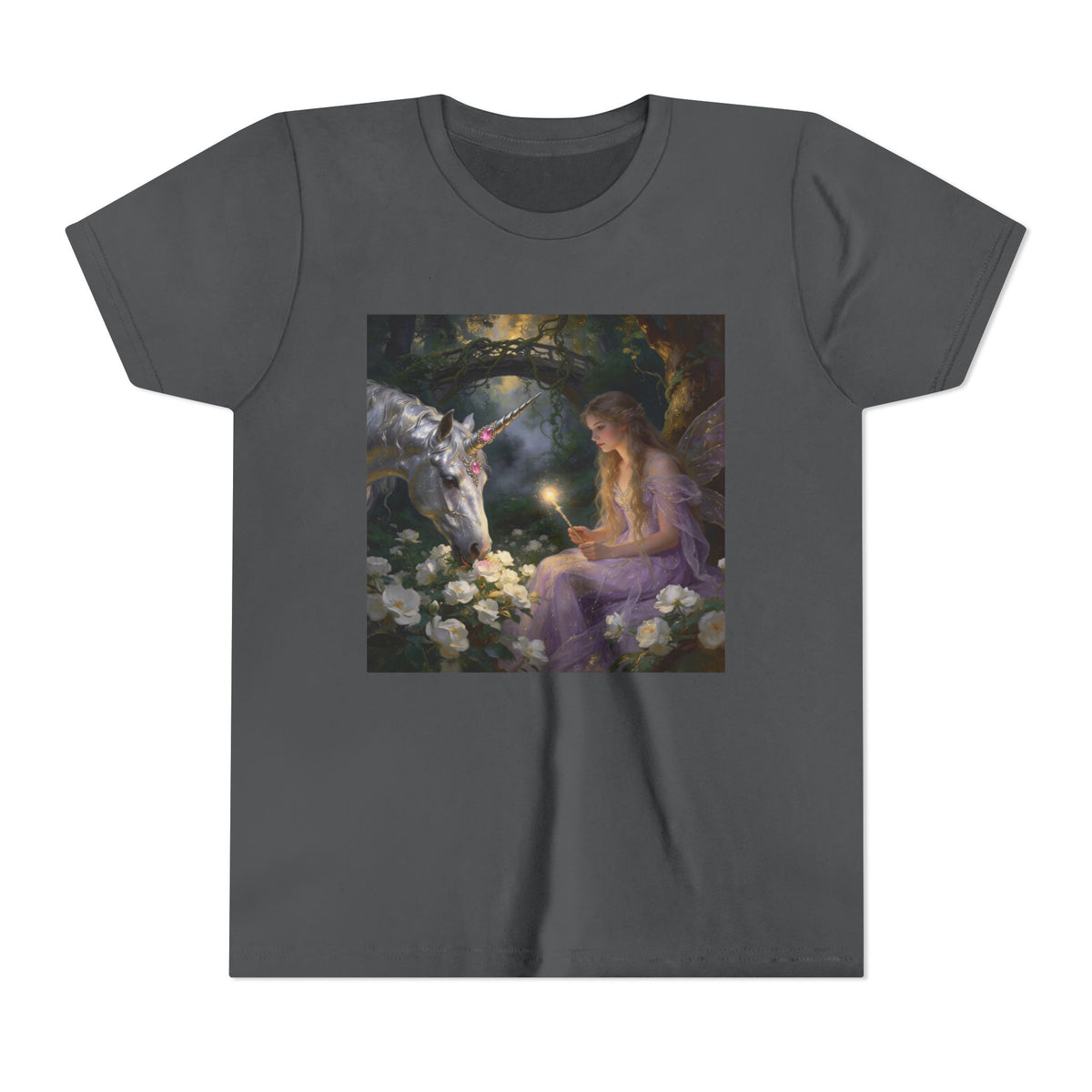 Magical Unicorn & Girl Youth Tee – Fantasy Kids Shirt