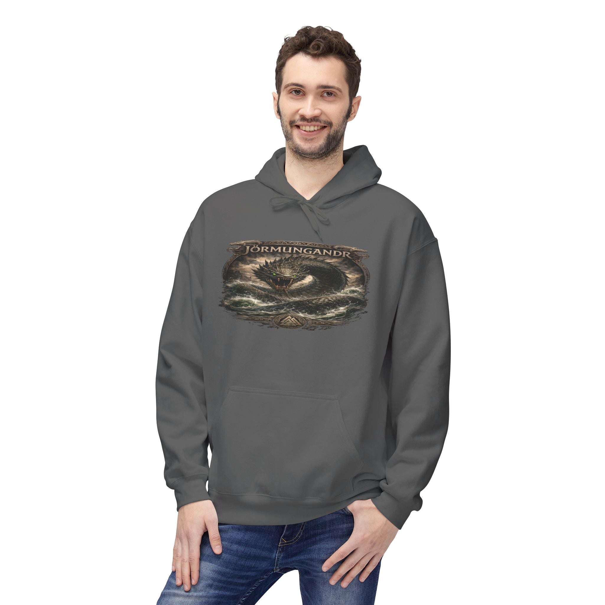 Jörmungandr is the Midgard serpent Viking Hoodie —