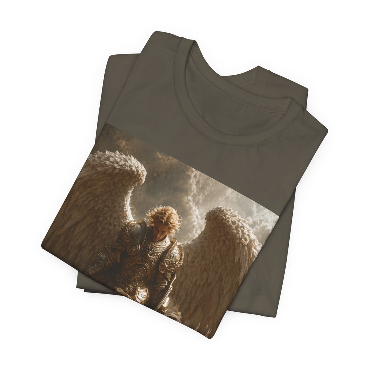 Angel Warrior T‑Shirt — Dramatic Winged Guardian Graphic Tee