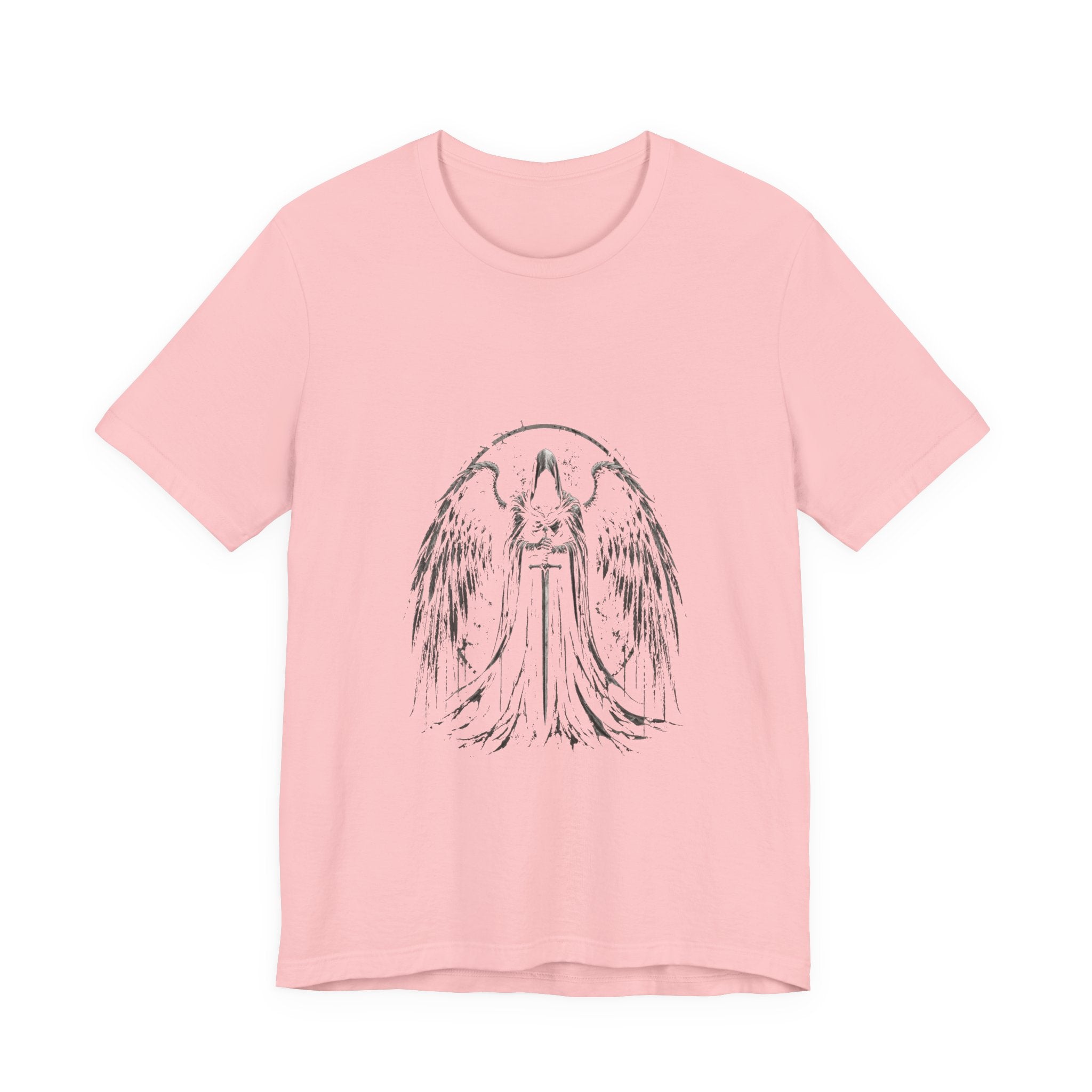 Guaediand Angel Wings Tee — Gothic Guardian Angel Short Sleeve Shirt