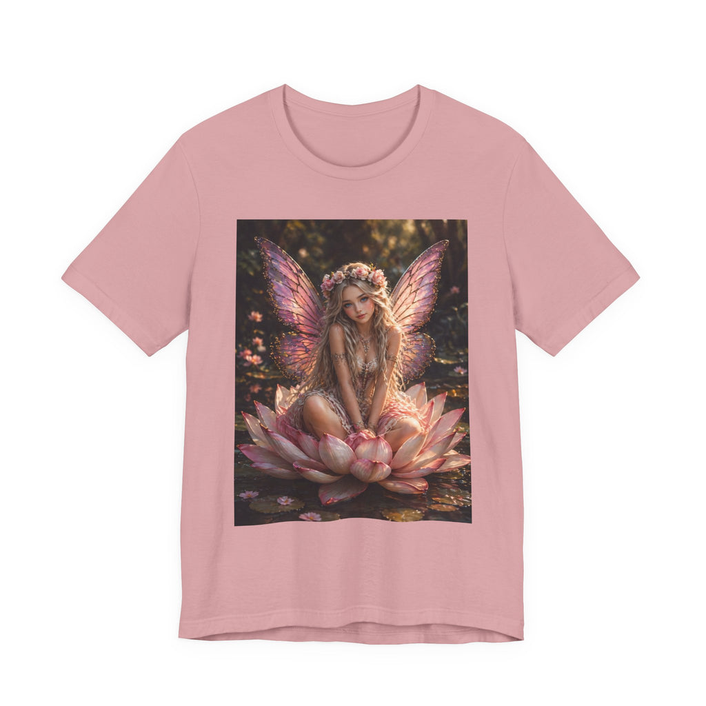 Fairy Lotus T-Shirt — Enchanted Winged Fairy Graphic Tee