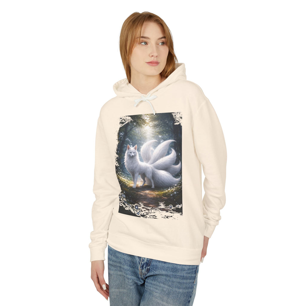 Kitsune Forest Hoodie — Mystical Nine-Tailed Fox Sweatshirt