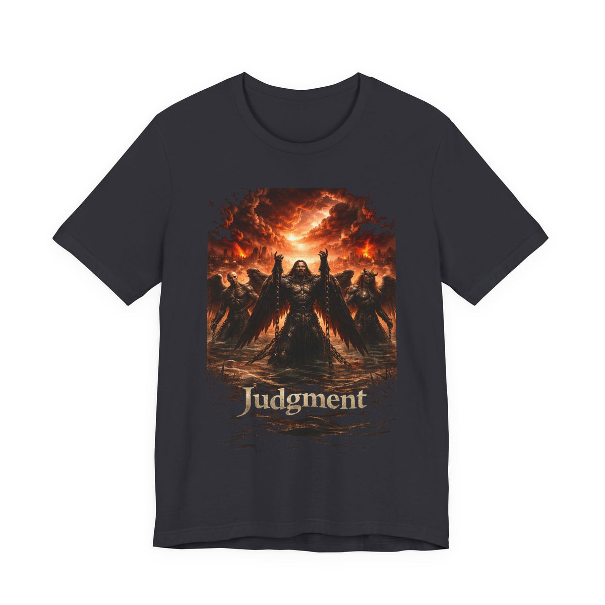 Judgment Graphic Tee — Apocalyptic Angel War T‑Shirt
