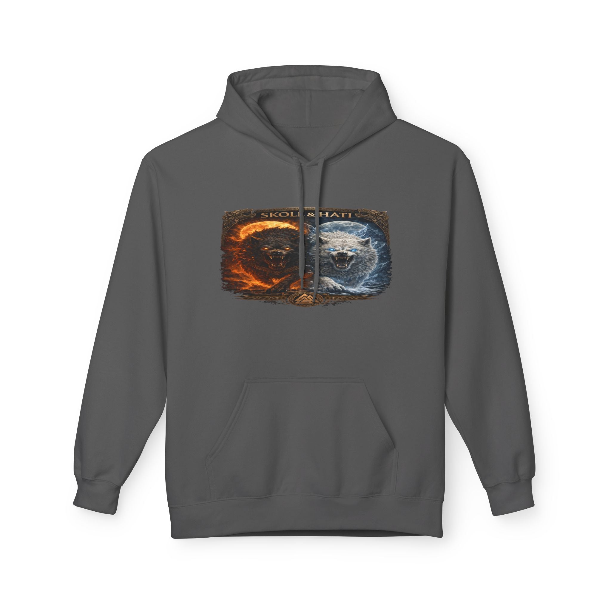 Skoll and Hati – The Wolves of the Sun and Moon Hoodie — Fire & Water Yin Yang Graphic Hoodie