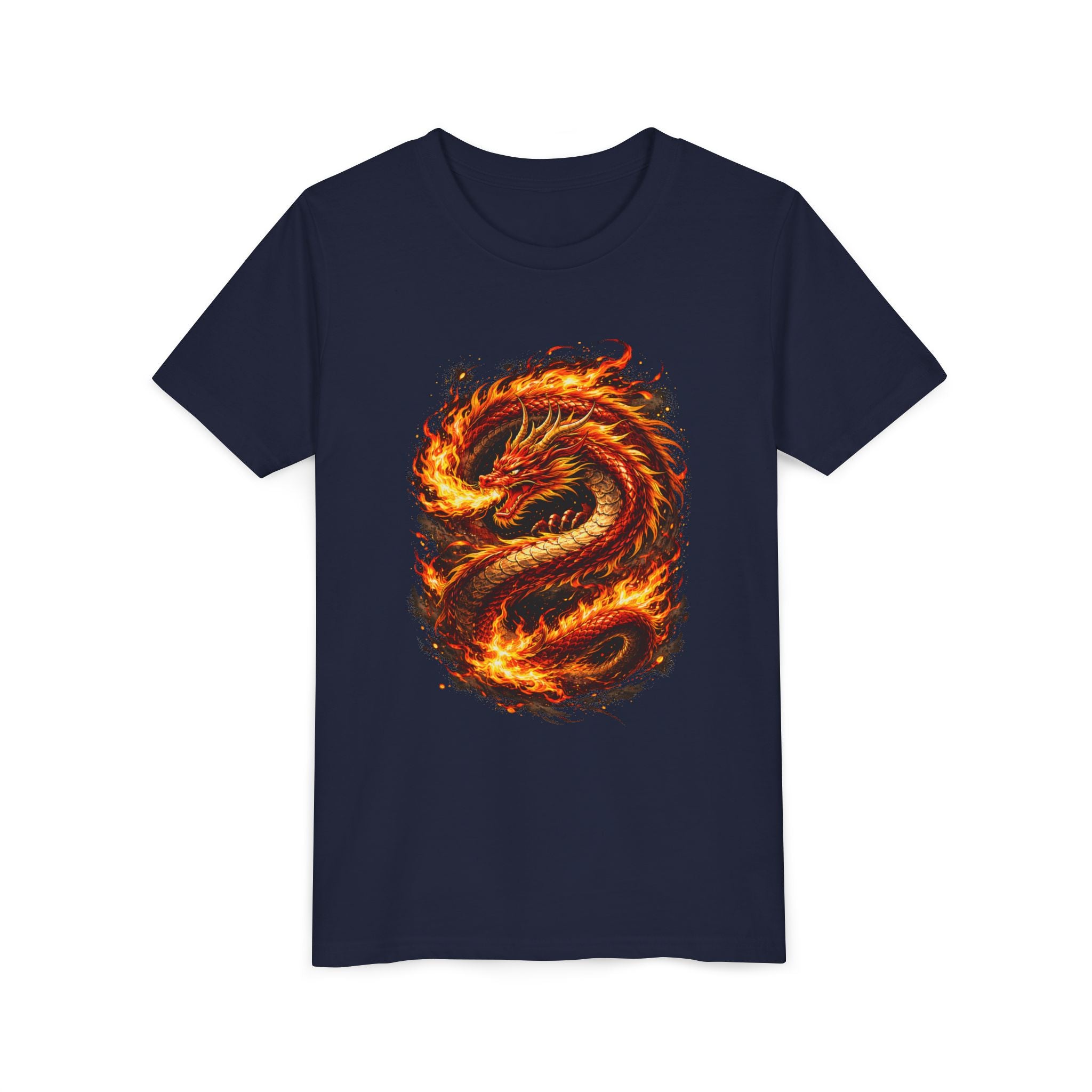 Youth Tee — Fiery Dragon Graphic Shirt