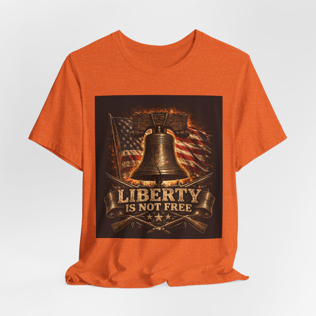 Liberty Is Not Free T-Shirt — Patriotic American Flag & Liberty Bell Tee for Veterans, 4th of July
