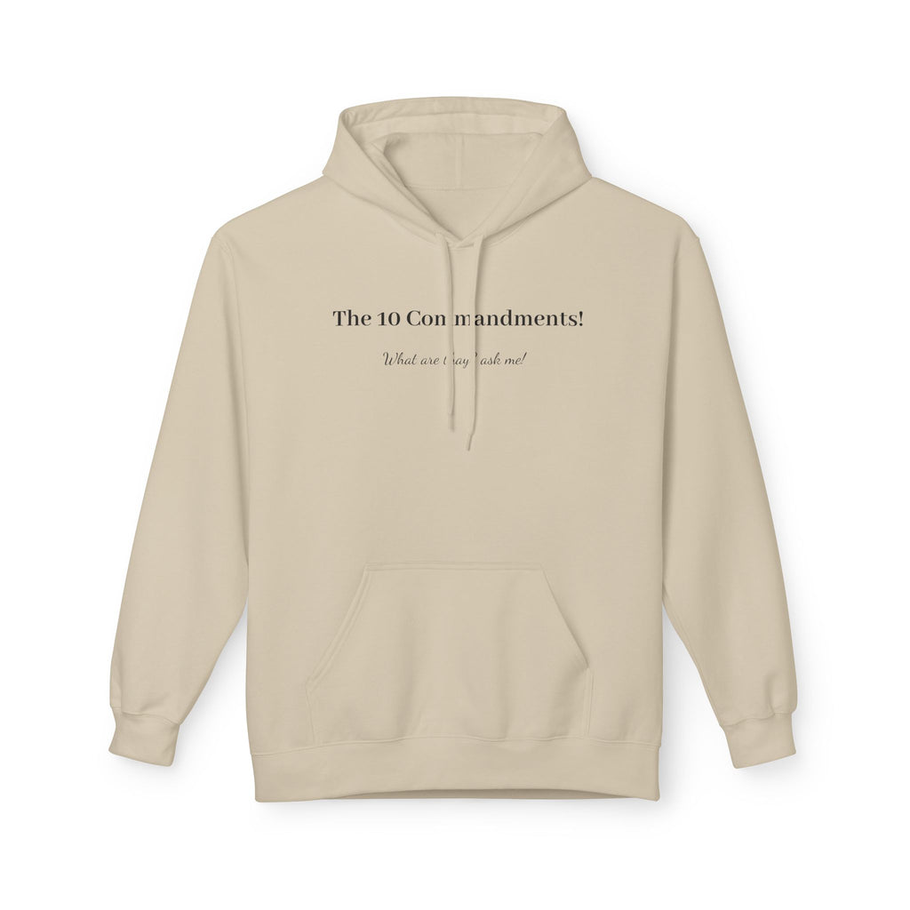 "The 10 Commandments" Script List Back Print Christian Faith Pullover
