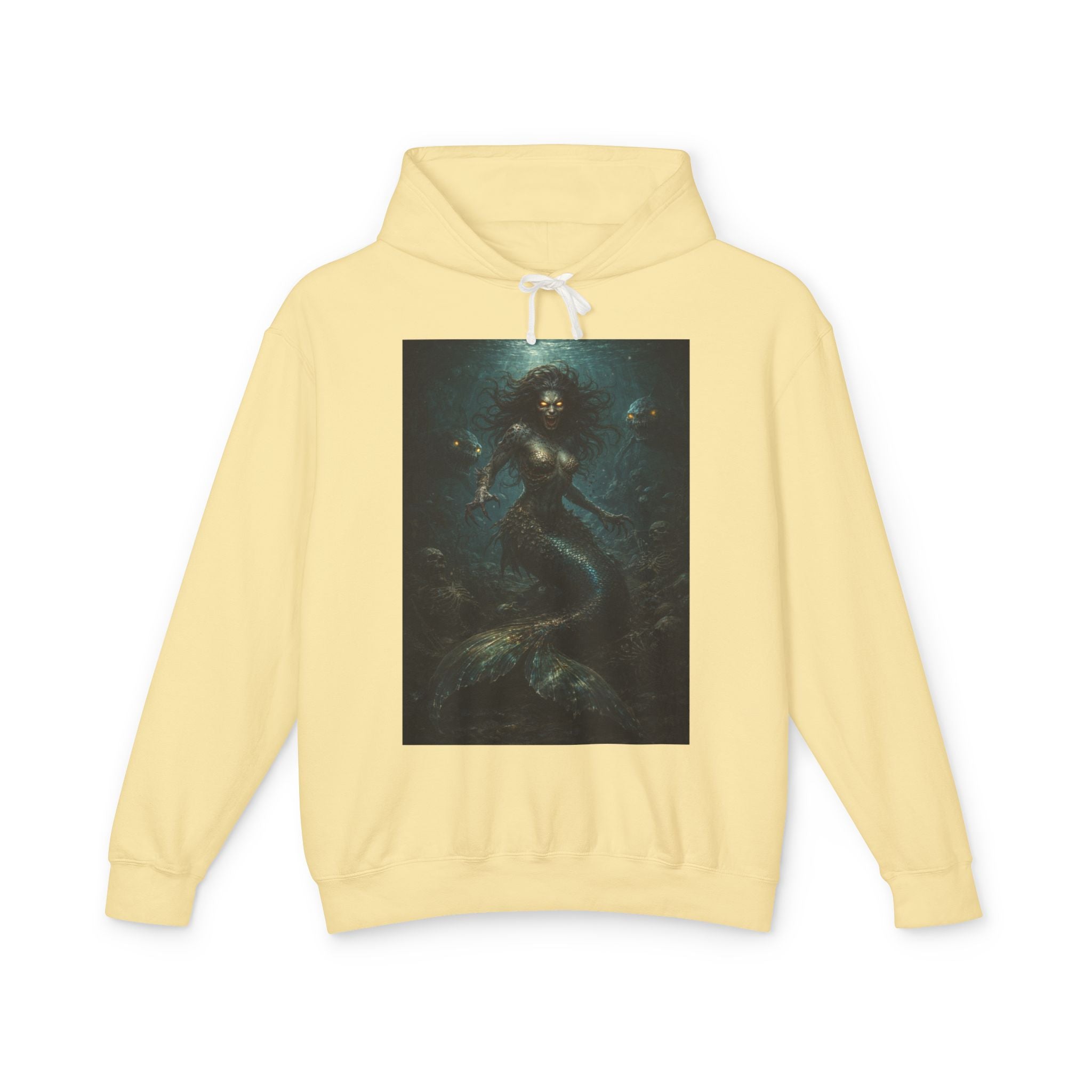 Mermaid Abyss Hoodie — Dark Ocean Fantasy Graphic Sweatshirt