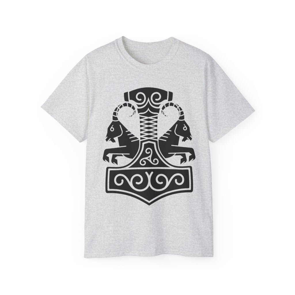 The Goat – Heidrun, The Source of Strength Cotton T-Shirt — Norse Viking Horse Motif Tee