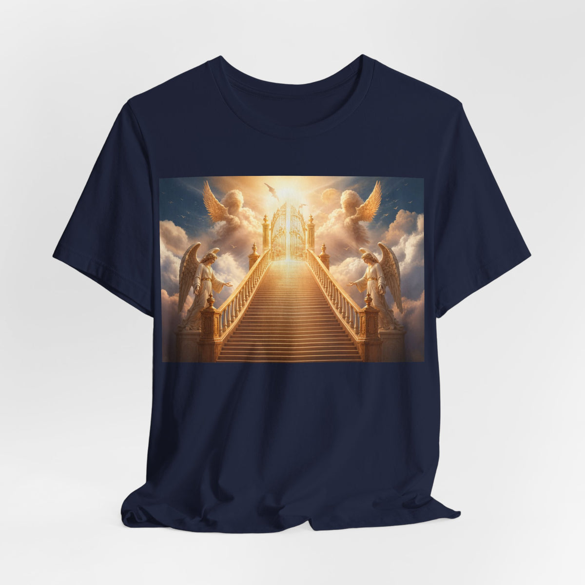 Heavenly Stairway T‑Shirt — Golden Gates Angelic Design