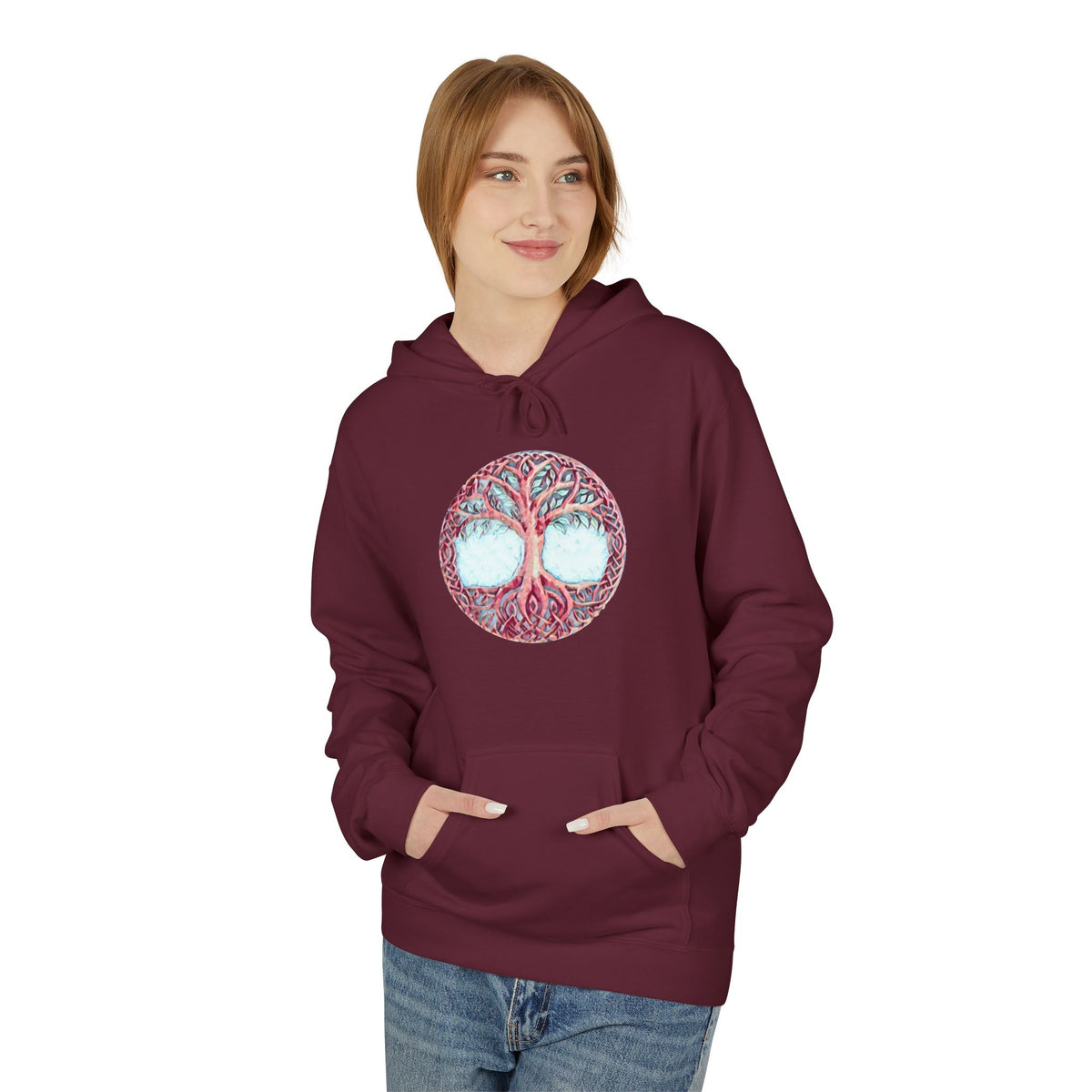 Yggdrasil, the Tree of Life-Cotton Hoodie — Botanical Nature Graphic