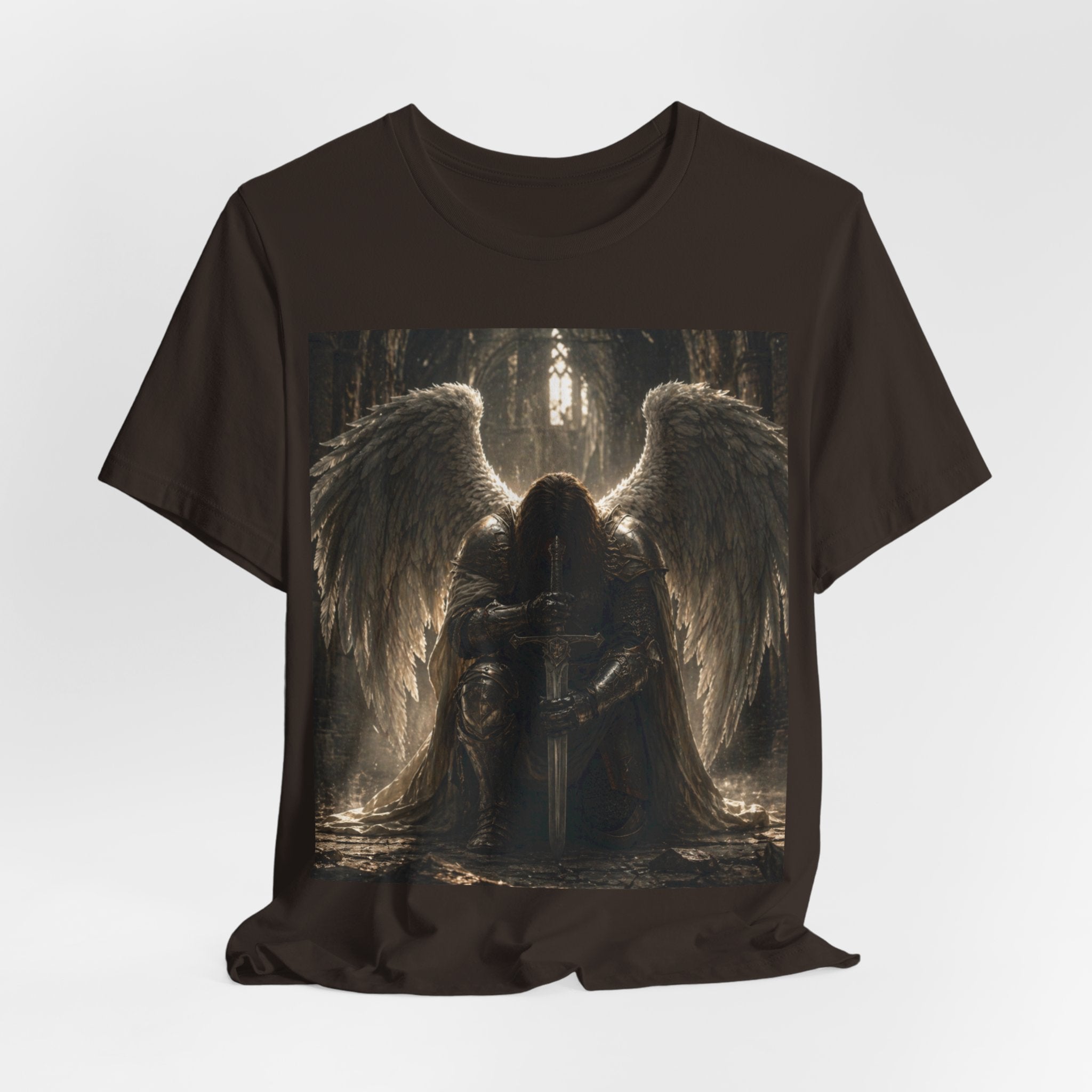Dark Angel Graphic Tee — Gothic Winged Angel Art T-Shirt