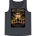 We Stand  for God Cross Tank Top – "Stand Firm in the Faith" Christian Military Graphic