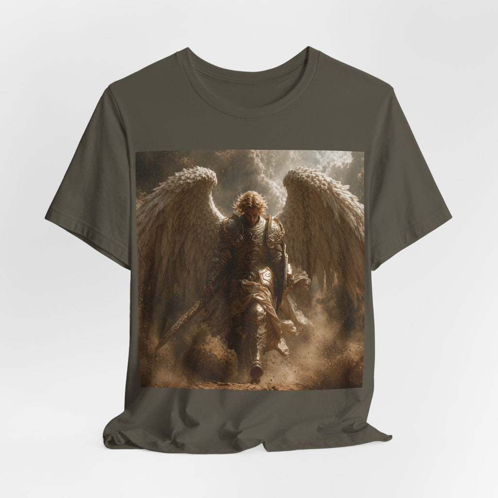 Angel Warrior T‑Shirt — Dramatic Winged Guardian Graphic Tee