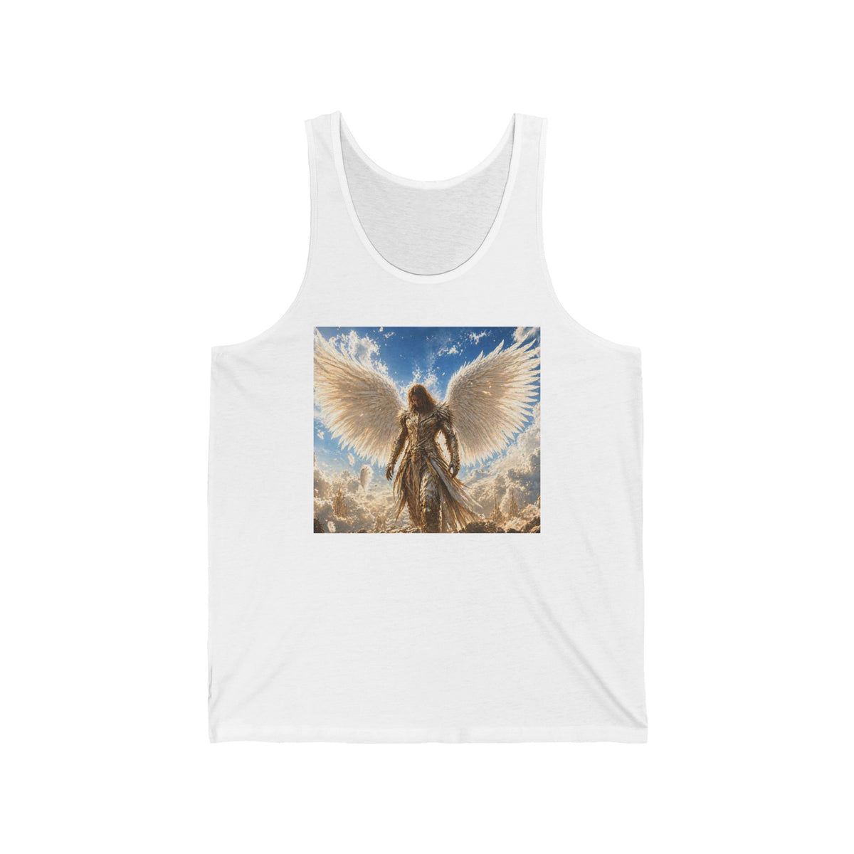 Angel Wings Tank Top — Heavenly Guardian Graphic Jersey Tank
