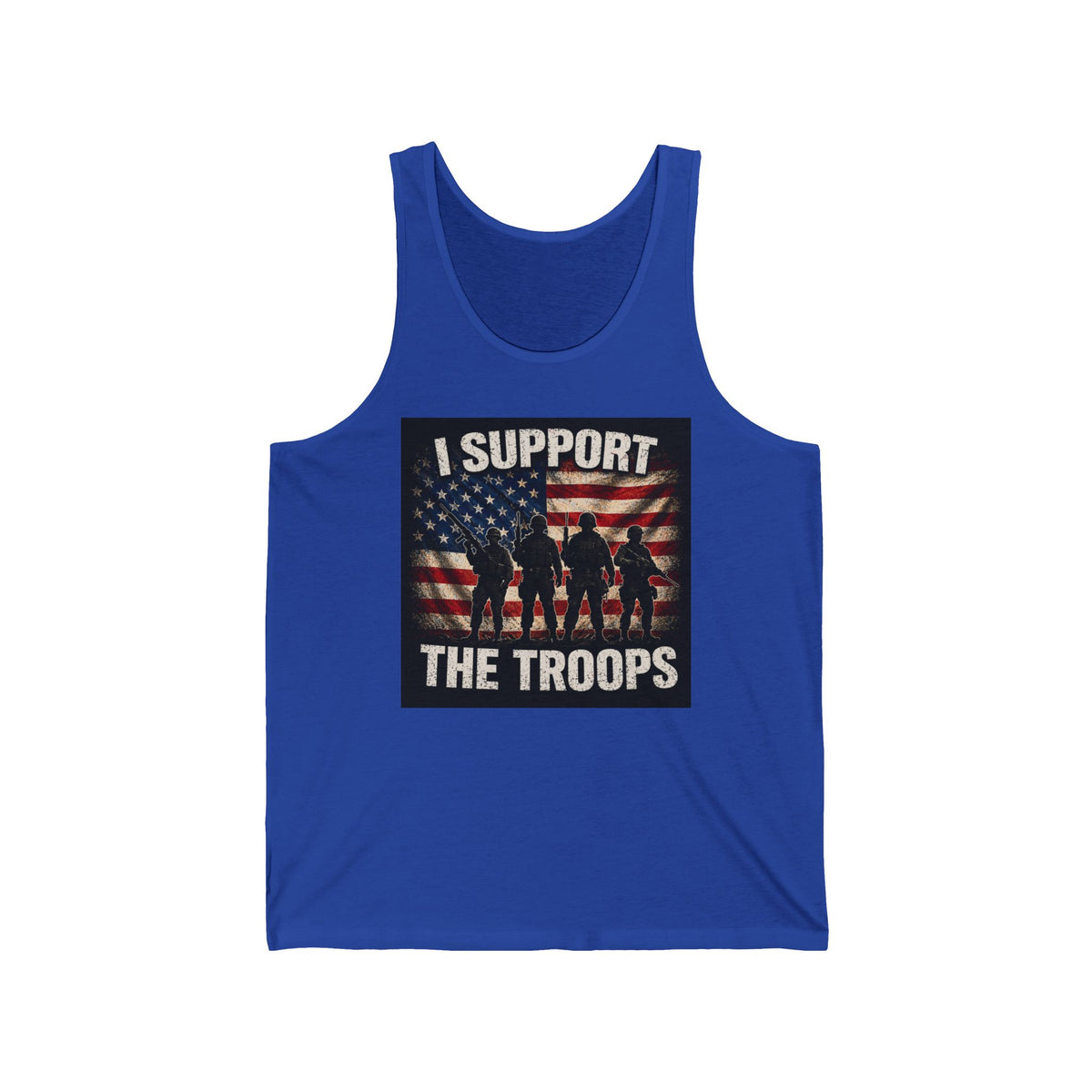 I Support The Troops Tank Top — Patriotic American Flag Military Support Tank
