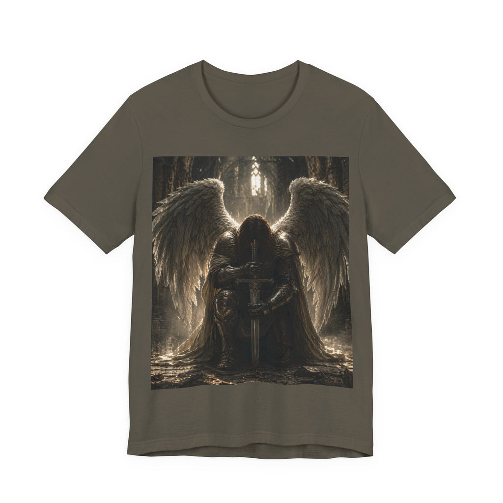 Dark Angel Graphic Tee — Gothic Winged Angel Art T-Shirt
