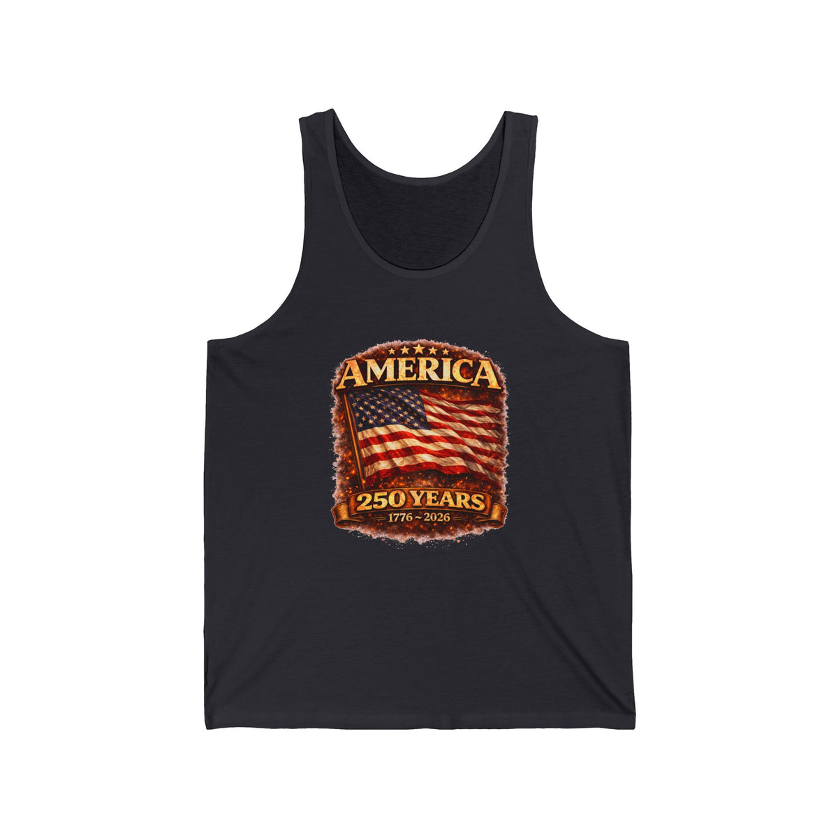 America 250 Years Vintage Flag Tank Top — 1776–2026 Patriotic Fourth of July Shirt