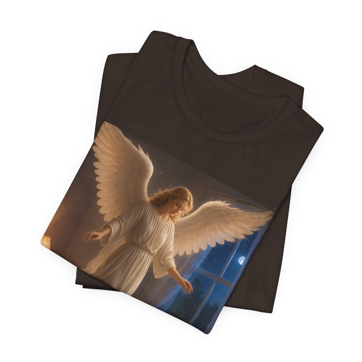 Guardian Angel T‑Shirt — Peaceful Night Prayer Tee for Kids & Parents