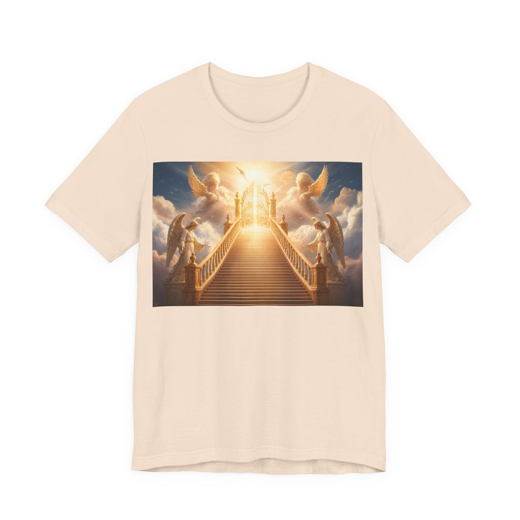 Heavenly Stairway T‑Shirt — Golden Gates Angelic Design