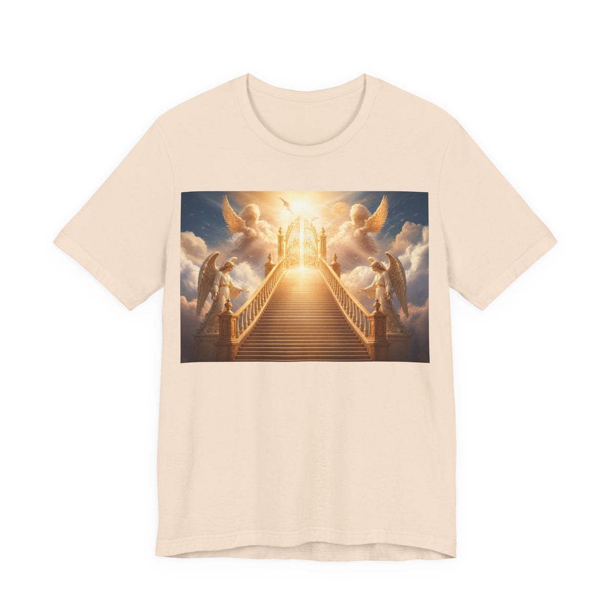Heavenly Stairway T‑Shirt — Golden Gates Angelic Design